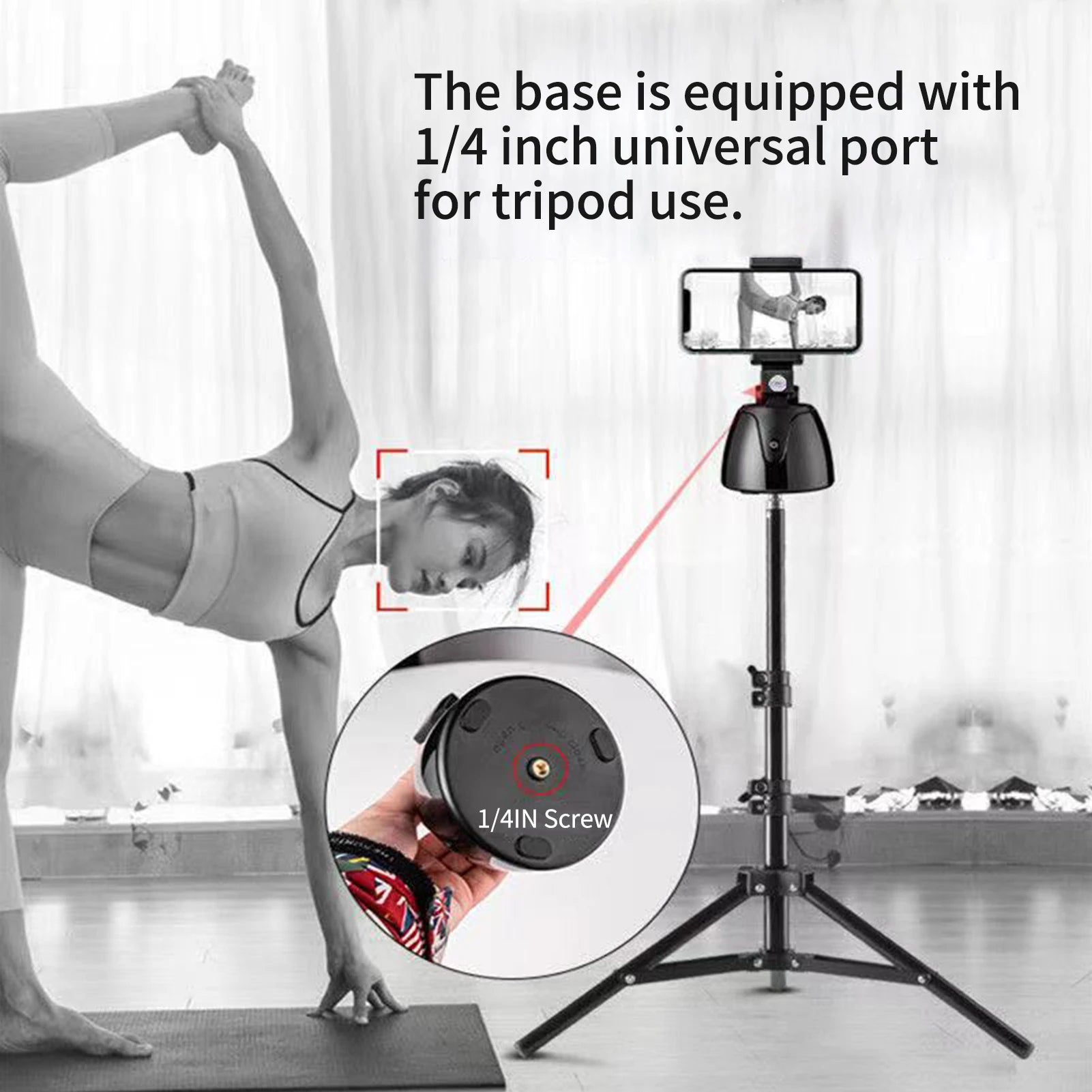 360° Object Tracking Holder Selfie Stick 360° Rotation Auto Face Object Tracking Release Your Hands Wireless BT Connection